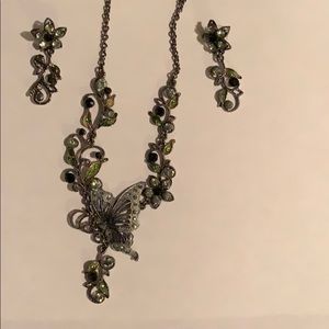 Matching ButterFly necklace and Earring set